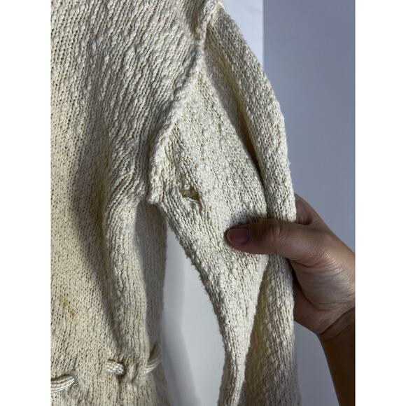 PAIGE Women's Marlee Cardigan Sweater Knit Oatmeal Ivory Size Small - Picture 6 of 7